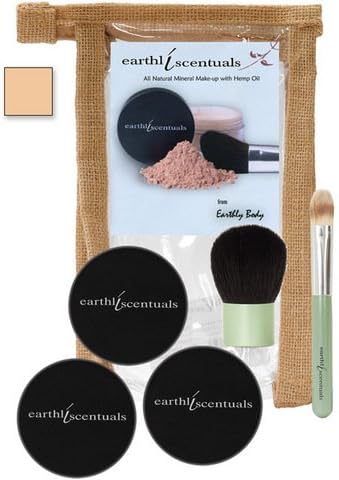 Earthly Body Mineral Make-Up - #2 Light Foundation, Concealer, Sheer Mineral & 2 Brushes