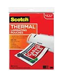 Scotch(TM) Thermal Laminating Pouches,  9 Inches x 11.4 Inches, 20 Pouches (TP3854-20)