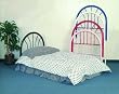 New metal twin size headboard bed set - Pink