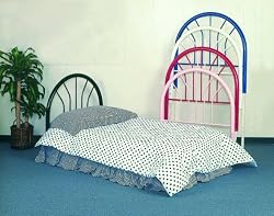 New metal twin size headboard bed set - Pink