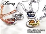 [ディズニー] DISNEY MICKEY MOUSE ミッキー 80周年 ダブルリング ネックレス シルバー×ピンクゴールド