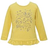 2016年 秋冬 アンパンマンガール ドキンちゃん コキンちゃん 線描きプリント 裾フリル 長袖Ｔシャツ Anpanman Girl イエロー◇90cm