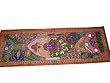 Orange Green Beaded Runner India Wall Hanging Tapestry Room Decor