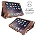 Snugg iPad Mini 5 (2019) & iPad Mini 4 (2015) Leather Case, Flip Stand Cover - Distressed Brown