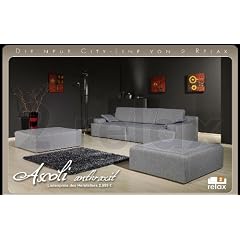 ASCOLI SOFA COUCH ECK SOFA MIT 2 HOCKERN
