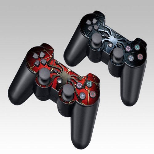 Spiderman Design Skin Decal Sticker for the PS3 (Playstation 3) Controller (2pcs in 1)