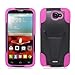 Phone Case for Alcatel Onetouch Pop Icon Pink Silicone Corner with Hard Cover Kickstand