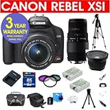 Canon EOS Rebel XSI 12.2 MP Digital Camera w/ 18-55mm IS Lens Kit + Sigma 7 ....