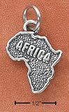 .925 Sterling Silver Africa Charm by SilverChicks