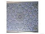 North Portal Tile Panel, Palmettes and Stars Encircling the Central Sun Medallion, 1453 Art Giclee Poster Print by Islamic School, 24x18