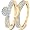 1/2 CT. T.W. Round Cut Diamond Women's Bridal Wedding Ring Set 10K Yellow Gold - Two Rings: Ladies Engagement Ring and Ladies Wedding Band - Free Gift Box - Size 4