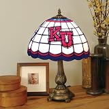 Kansas Jayhawks Desk Lamp - Tiffany Style NCAA College Athletics Fan Shop Sports Team Merchandise
