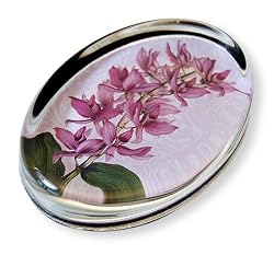 Heliotrope - Oval Glass Paperweight