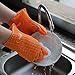INGG Heat Resistant Silicone Gloves for Cooking, Grill, Barbecue, Baking, Smoking&Potholder-2 colors(orange)