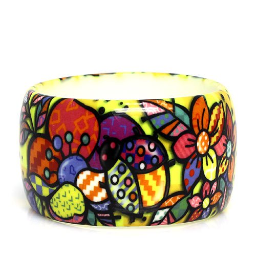 Flower Bangle Bracelet