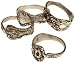 DII Silver Spoon Napkin Ring, Set of 4
