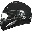 AFX Solid Adult FX-100 Street Racing Motorcycle Helmet w/ Free B&F Heart Sticker Bundle - Black
