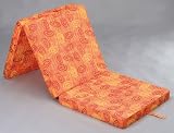 Raumspar Klappmatratze Gästebett sehr schönes Dekor Orange Reisebett