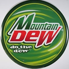 MOUNTAIN DEW RUND USA BLECHSCHILD NEU GRO� S1692