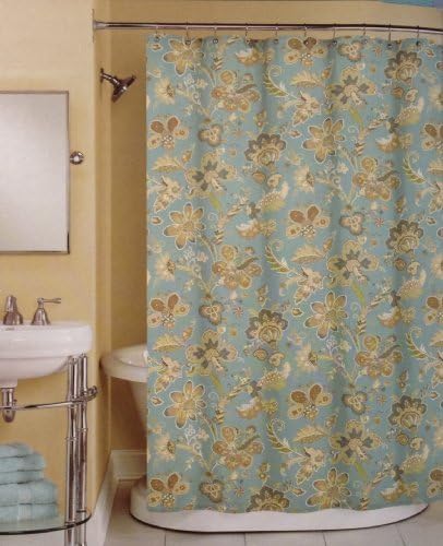 Jakson Fabric Shower Curtain Garden Crewel