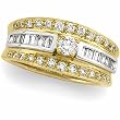 14K Two-Tone Gold Diamond Ring - 1.00 Ct.