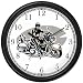 Motorcycle Police Officer or Policeman Wall Clock by WatchBuddy Timepieces (Black Frame)