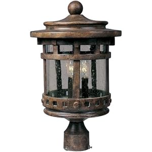Maxim Lighting - 3136CDSE : Santa Barbara Cast 3-LT Outdoor Pole Post Lantern - Sienna by 