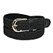 CTM® Women's Elastic Braided Stretch Belt, Large, Black