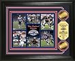 NEW ENGLAND PATRIOTS UNDEFEATED REGULAR SEASON FRAMED PHOTO MINT WITH TWO 24KT GOLD COIN