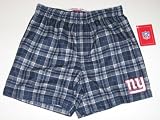 NEW YORK GIANTS Colored Plaid FLANNEL BOXER SHORTS - Child & Youth Sizes