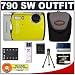 Olympus Stylus 790SW 7.1MP Waterproof Digital Camera with Dual Image Stabilized 3x Optical Zoom (Lime Green) + Olympus 1GB xD-Picture Memory Card + USB Card Reader + Spare Li-42B Battery for Olympus + Compact Padded Camera Case