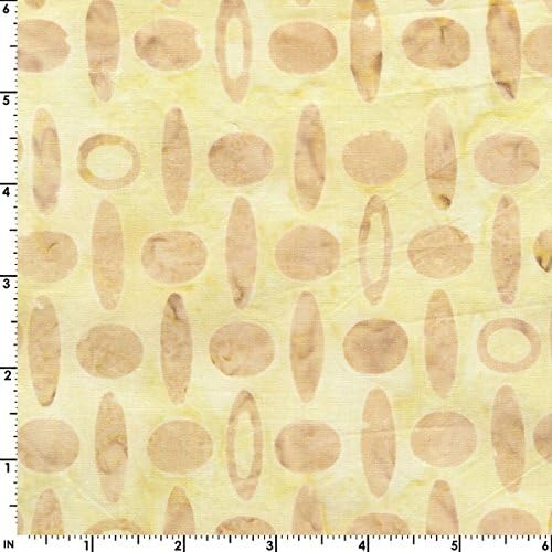 Fresh Water Designs Kahuna Batiks Fabric - Ovals &amp; Dots - Cream/Pale Pink #KAH06-014