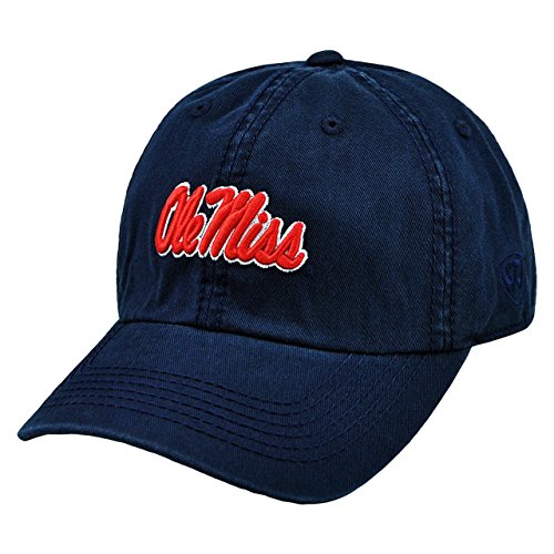 Ole Miss Rebels Enzyme Washed Adjustable Hat - Navy