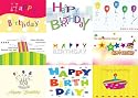 10 Folded 5x7 "Happy Birthday" Designer Quality Greeting Card 10 Pack in 10 Different Designs