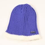 Atlanta Thrashers Faux Fur Trim Ribbed Knit Beanie