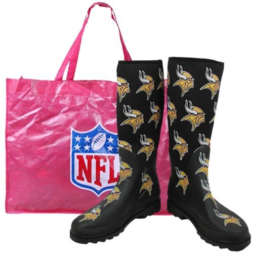 Cuce Shoes Minnesota Vikings Women's Enthusiast Rain Boot 7