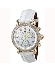 Michele Signature Csx-36 Diamond Gold, Diamond Dial White Alligator Mww03m000142