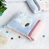 [Blue Rabbit] Fleece Throw Blanket Pillow Cushion Travel Pillow Blanket (28.3 by 35.1... by 