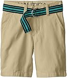 Nautica Boys' Classic Belted Flat-Front Short