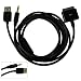 Black USB Line Out Dock Cable 3.5mm AUX Audio Charger Cable for iPod iPhone 2G, 3G, 3GS, 4G