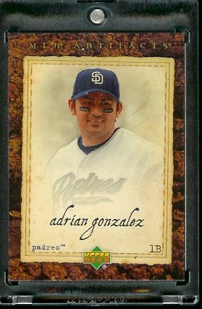 2007 Upper Deck Artifacts # 63 Adrian Gonzalez San Diego Padres - Baseball Card - Shipped in Protrective Display Case !
