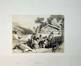 c1864 VIEW TYROLEST PEASANTS MALTA COUNTRY SCENE PRINT