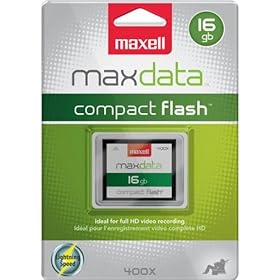 Memory- CompactFlash-Maxell Maxdata 16GB 400X Compact Flash Memory Card