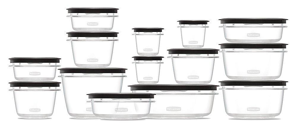 Rubbermaid Rubbermaid Premier Food Storage Containers 28-Piece Set Grey 17 51l8m8P PqL