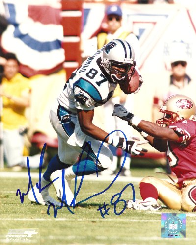 MUHSIN MUHAMMAD,CAROLINA PANTHERS,MICHIGAN STATE,SIGNED,AUTOGRAPHED,8X10 PHOTO,COA, RARE HARD PHOTO TO FIND