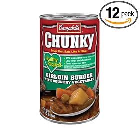 Campbell's Chunky Healthy Request Sirloin Burger Soup, 18.8-Ounce, Pack of 12