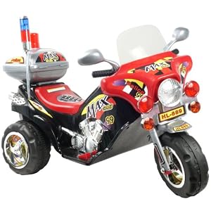 EZ Riders HL889-5 Harley Style Battery Operated Bike Red Black by 