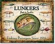 Lunker's Lures Metal Tin Sign 16"w X 12.5"h