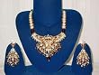 Gift Idea- Exquisite Gold Finish Stylish India Kundan Meenakari Necklace Set Free Shippng