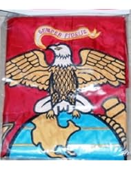 Lawn & Patio: Marines Embroidered USMC Double Sided Heavy Duty 3x5 Flag - Pin And Patch Man